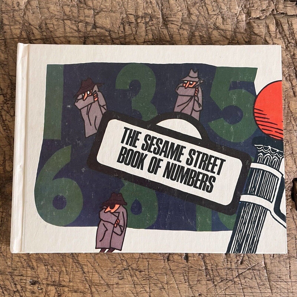 1970 Vintage Sesame Street Childrens Book of Numbers Hardcover Retro